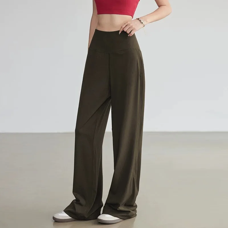 Yoga Fitness Leggings - Женские свободные прямые спортивные брюки для